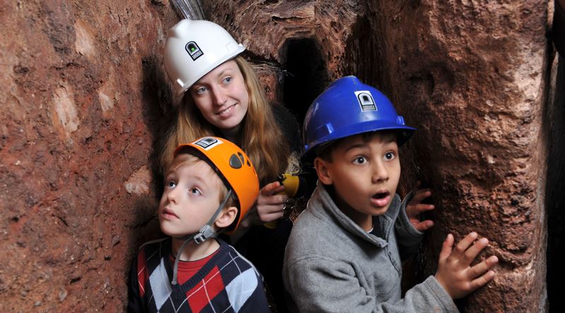 Walking through the underground passages