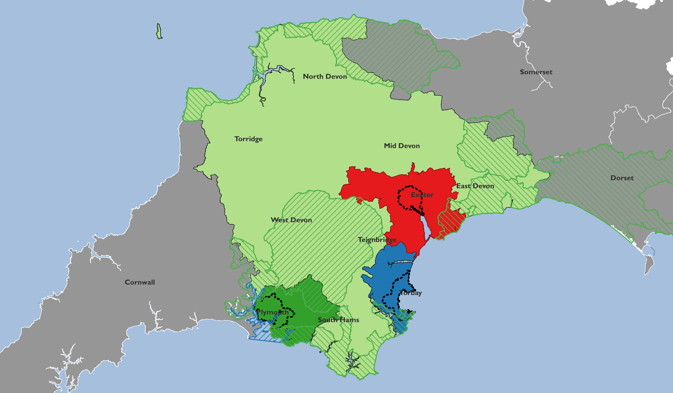 Devon modified on expanded boundaries